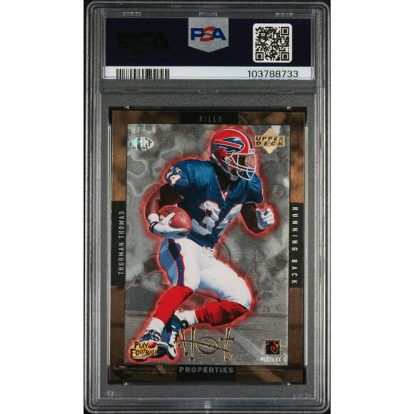 1996 Upper Deck Hot Properties Gold #HT-20 Barry Sanders Thurman Thomas PSA 8 - Picture 2 of 4